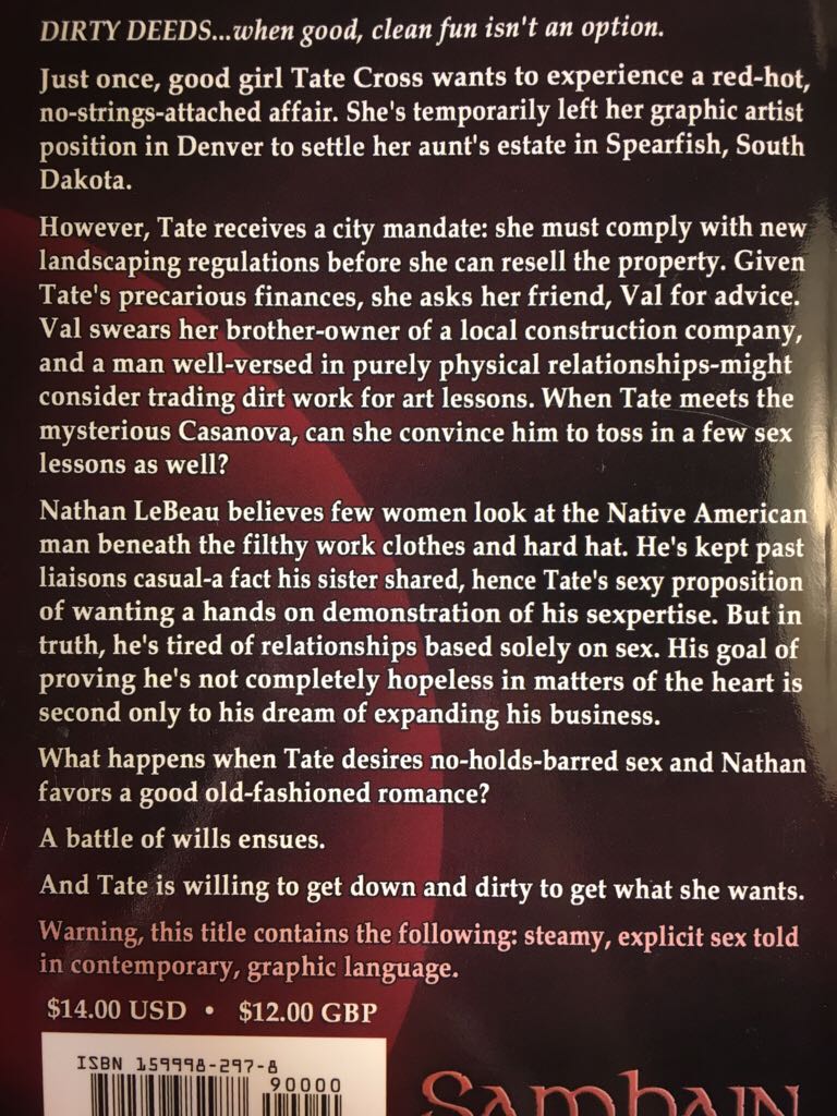 Lorelei James: SA: Dirty Deeds - Lorelei James (Samhain Publishing - Trade Paperback) book collectible [Barcode 9781599982977] - Main Image 2