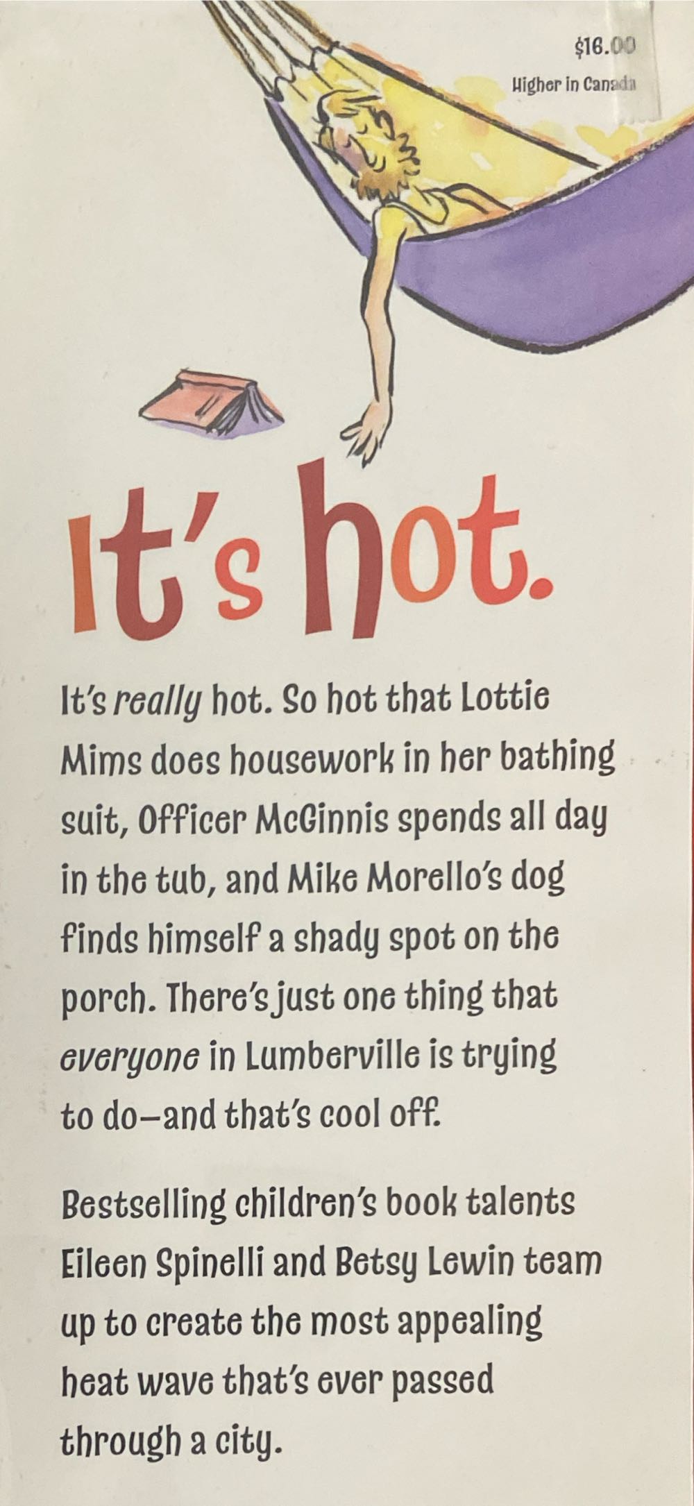 Heat Wave - Eileen Spinelli (Harcourt Children’s Books (2007), Edition: First, 32 pages - Hardcover) book collectible [Barcode 9780152167790] - Main Image 2