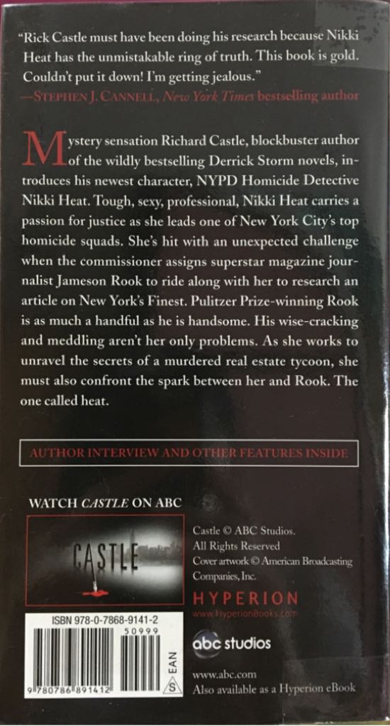 Heat Wave - Richard Castle (Hyperion - Paperback) book collectible [Barcode 9780786891412] - Main Image 2
