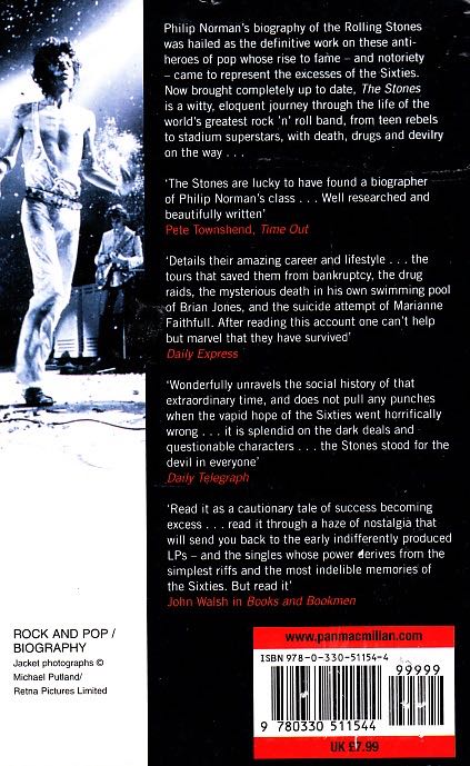 Stones, The - Philip Norman (Pan Books - Paperback) book collectible [Barcode 9780330511544] - Main Image 2