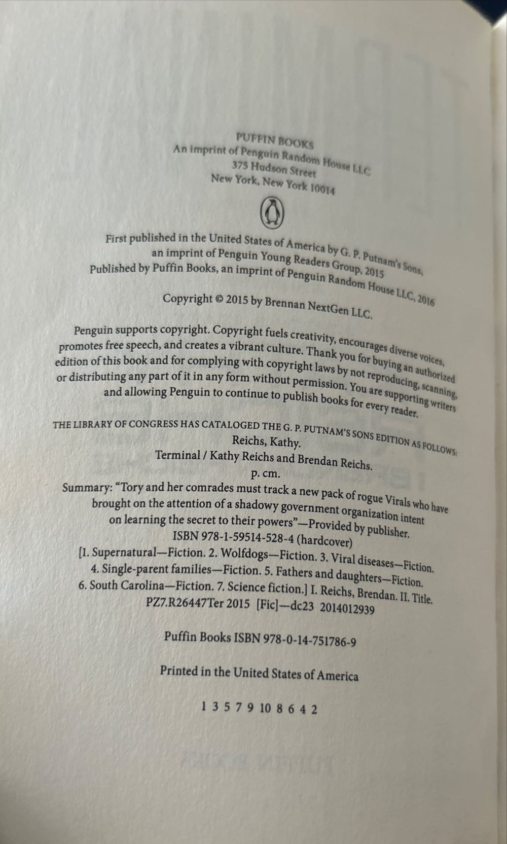 Terminal - Kathy Reichs (- Paperback) book collectible [Barcode 9780147517869] - Main Image 3