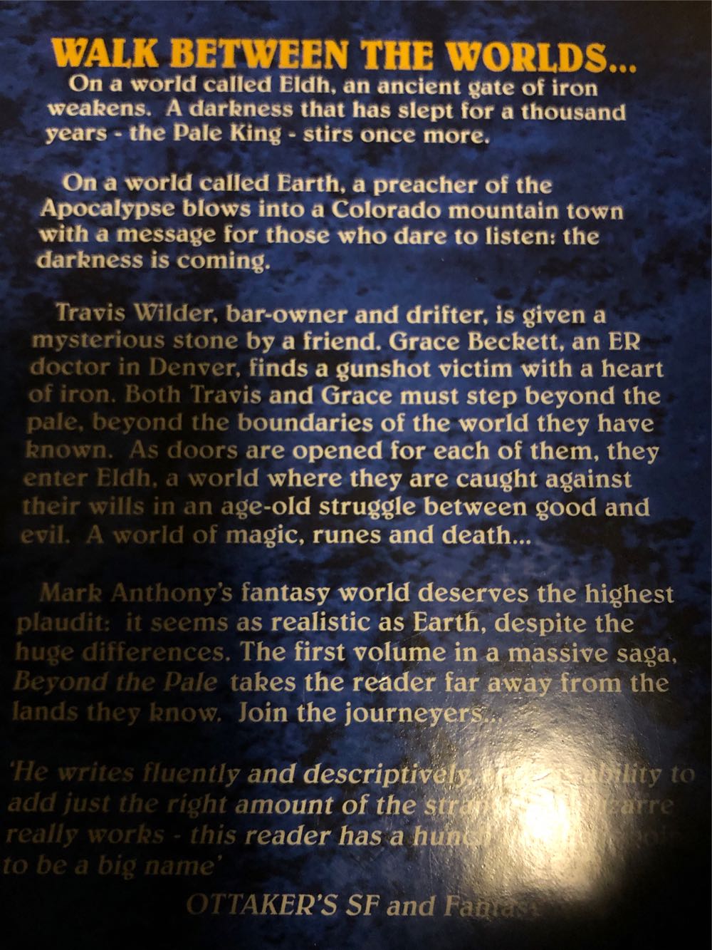 Beyond The Pale - Mark Anthony (Earthlight - Paperback) book collectible [Barcode 9780671021917] - Main Image 2