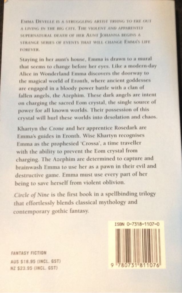 Circle of Nine - Josephine Pennicott (Simon and Shuster - Paperback) book collectible [Barcode 9780731811076] - Main Image 2