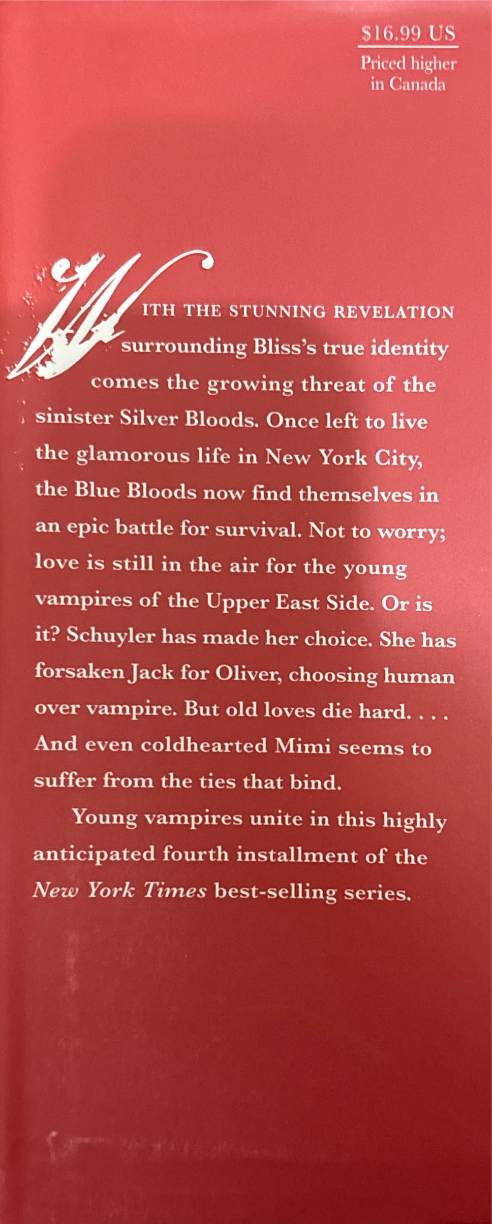 Blue Bloods #4 The Van Alen Legacy - Melissa De La Cruz (Disney Hyperion Books - Hardcover) book collectible [Barcode 9781423102267] - Main Image 3
