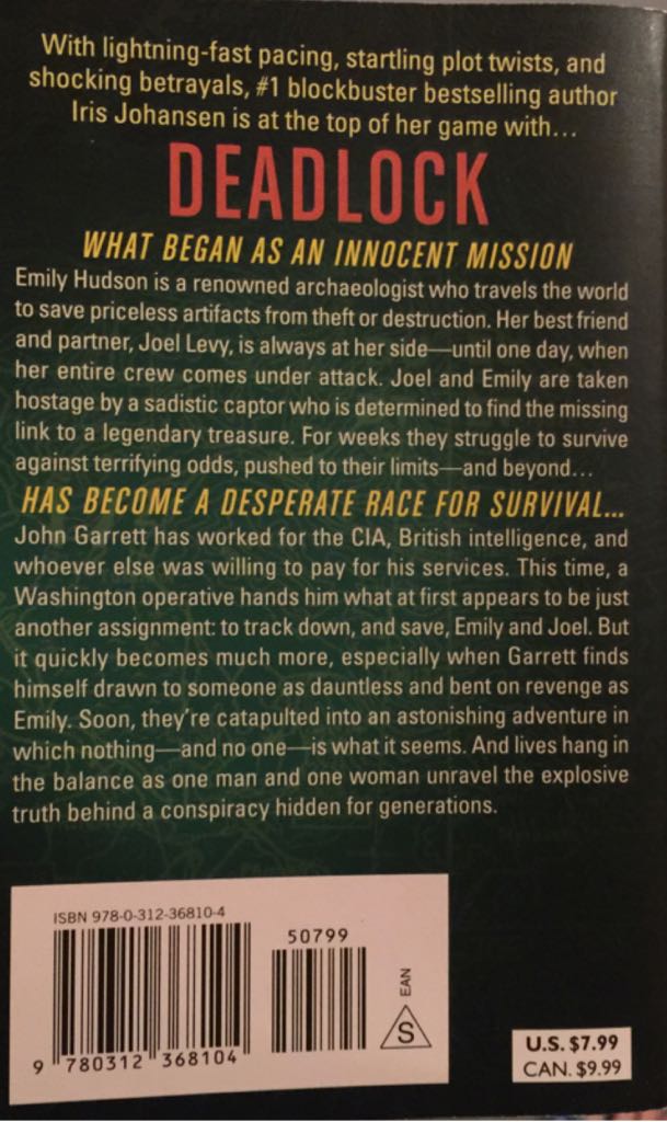 Deadlock - Iris Johansen (St Martin’s Paperbacks - Paperback) book collectible [Barcode 9780312368104] - Main Image 2
