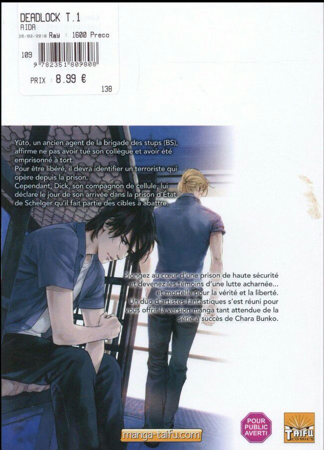 Deadlock T.01 - Saki Aida (Taifu Comics - Paperback) book collectible [Barcode 9782351809808] - Main Image 2