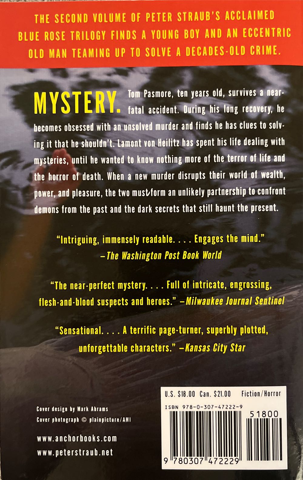 Mystery - Peter Straub (Anchor) book collectible [Barcode 9780307472229] - Main Image 2