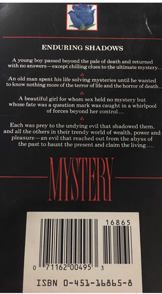 Mystery - Peter Straub book collectible [Barcode 9780451168658] - Main Image 2