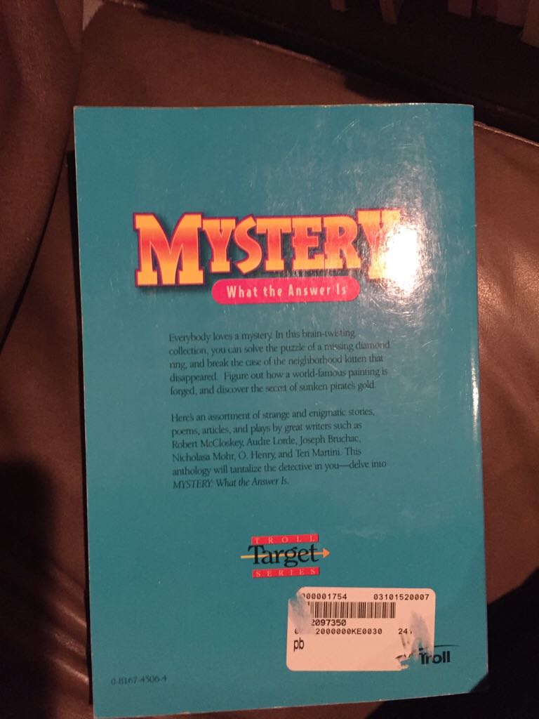 Mystery  (Troll Communications - Paperback) book collectible [Barcode 9780816745067] - Main Image 2