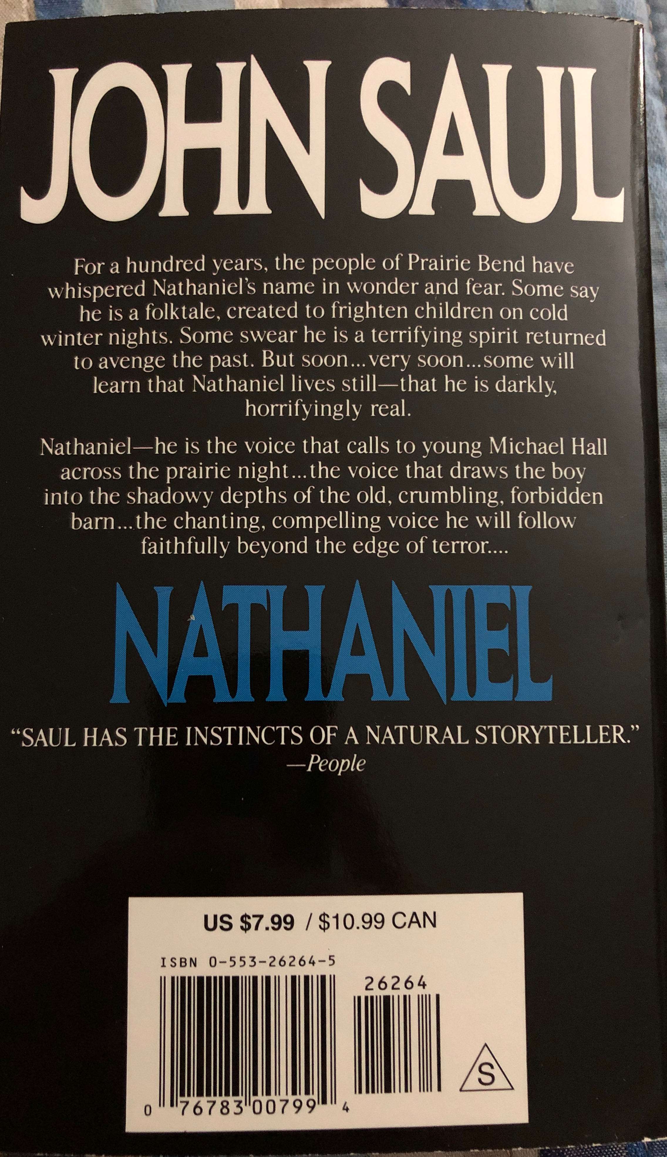Nathaniel - John Saul (Bantam - Paperback) book collectible [Barcode 9780553262643] - Main Image 2