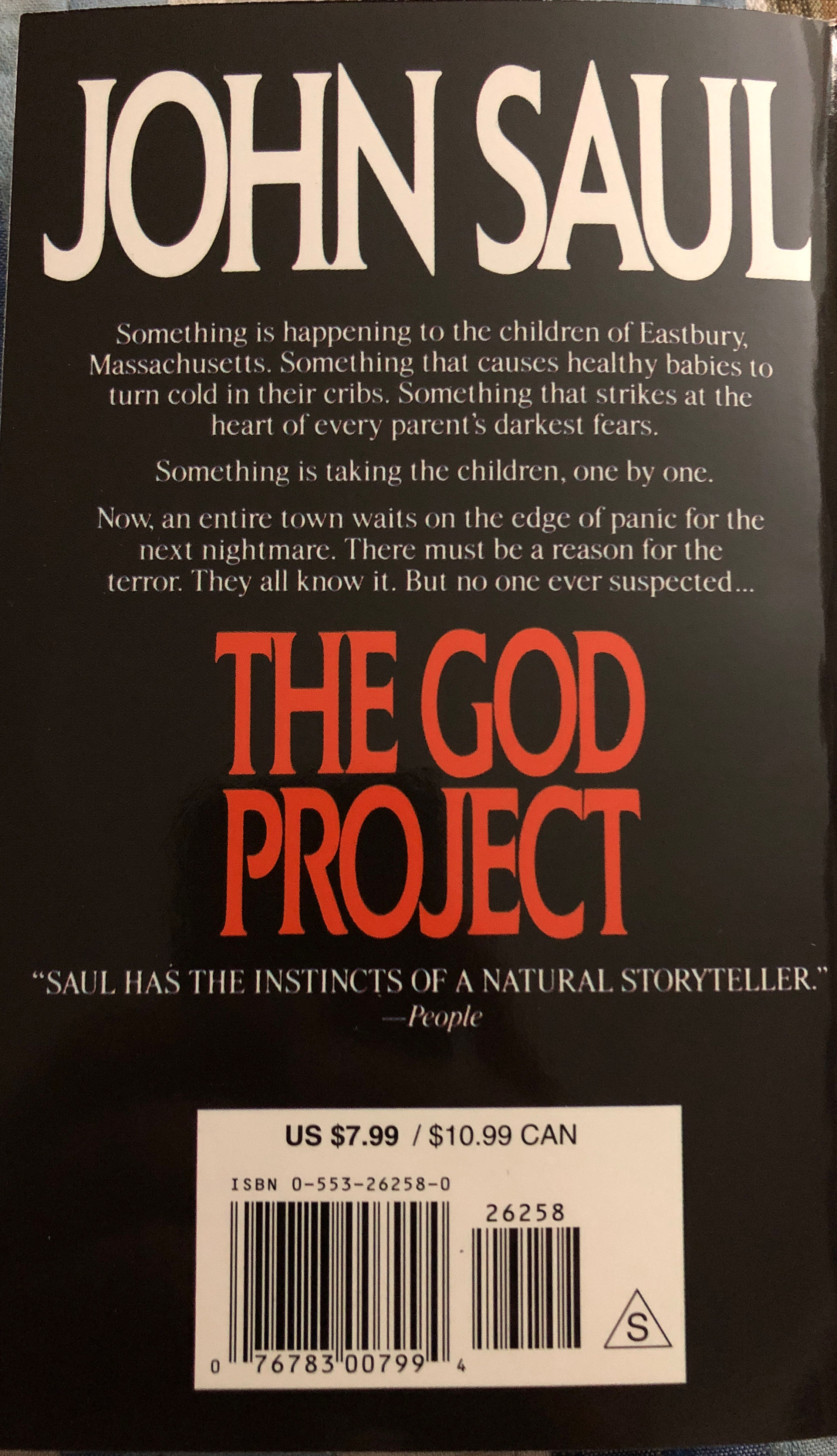 The God Project - John Saul (Bantam - Paperback) book collectible [Barcode 9780553262582] - Main Image 2