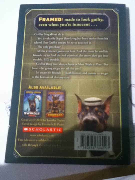 Framed - Gordon Korman (Scholastic Canada - Paperback) book collectible [Barcode 9780545197632] - Main Image 2