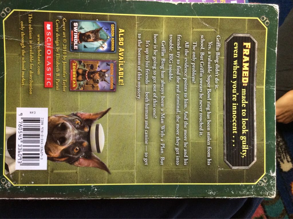 Framed - Gordon Korman (A Scholastic Press - Paperback) book collectible [Barcode 9780545336093] - Main Image 2