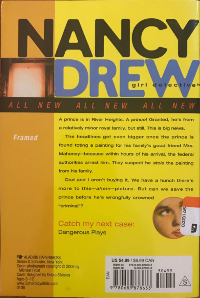 NDGD15: Framed - Carolyn Keene (Aladdin - Paperback) book collectible [Barcode 9780689878633] - Main Image 2