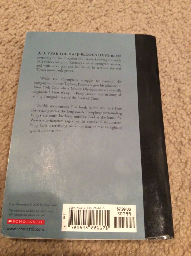 The Last Olympian (Percy Jackson &amp; the Olympians, Volume 5) - Rick Riordan (Scholastic - Paperback) book collectible [Barcode 9780545286671] - Main Image 2