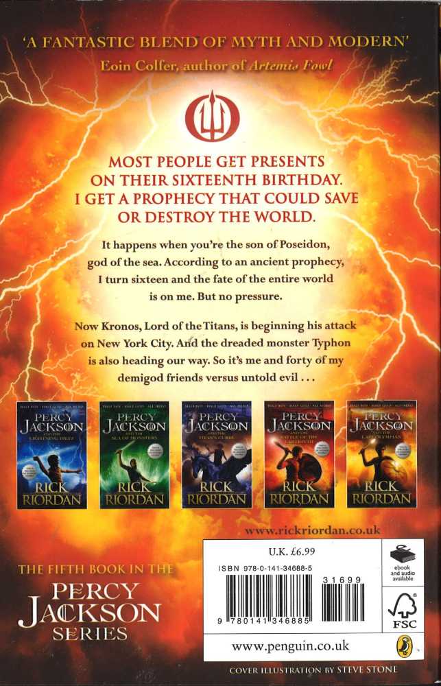 The Last Olympian - Rick Riordan (Paperback) book collectible - Main Image 2