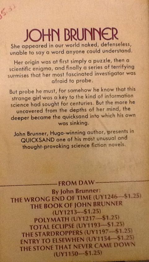 Quicksand - John Brunner (- Paperback) book collectible - Main Image 2