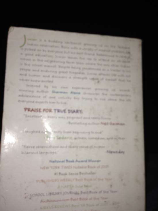 The Absolutely True Diary of a Part-time Indian - Sherman Alexie (Little, Brown And Company/Hatchette Book Group - Paperback) book collectible [Barcode 9780316013697] - Main Image 2