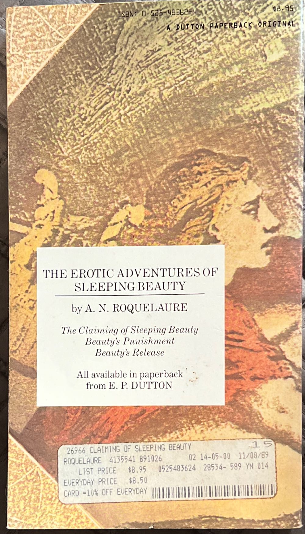 Claiming of Sleeping Beauty, The - Anne Rice (Plume Books - Paperback) book collectible [Barcode 9780525483625] - Main Image 2