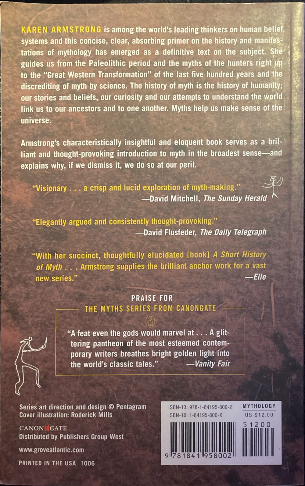 A Short History Of Myth - Karen Armstrong (Canongate Books Ltd - Paperback) book collectible [Barcode 9781841958002] - Main Image 2