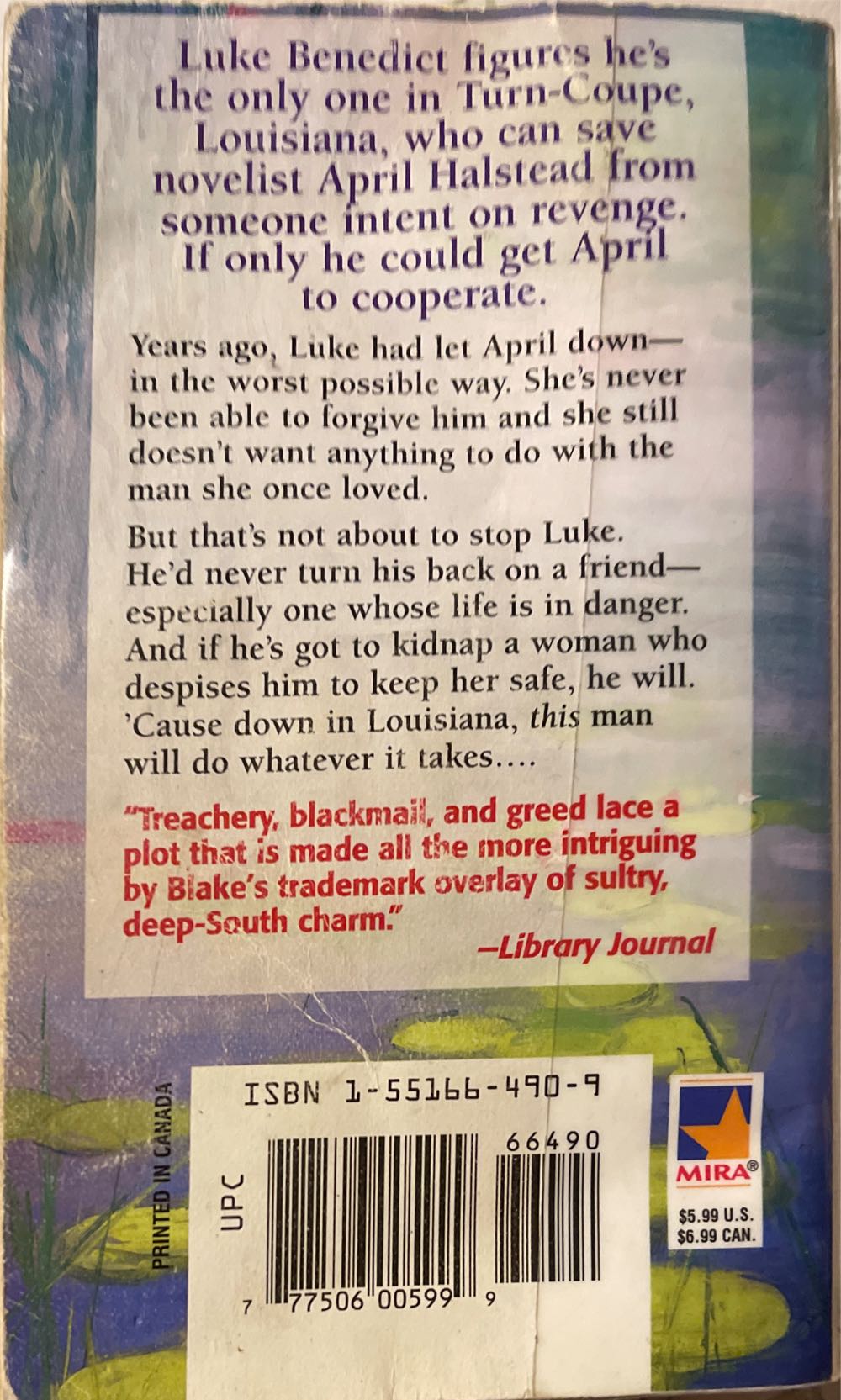 Luke - Jennifer Blake (Mira Books - Paperback) book collectible [Barcode 9781551664903] - Main Image 2