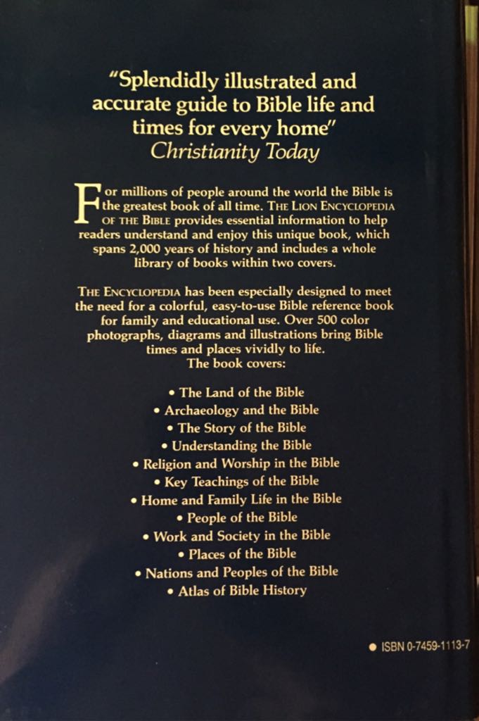 The Lion Encyclopedia Of The Bible - David Field (Lion Publishing Plc - Hardcover) book collectible - Main Image 2