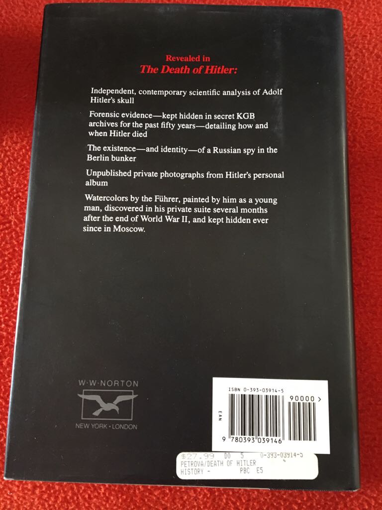 Death of Hitler, The - Ada Petrova (W. W. Norton & Company - Hardcover) book collectible [Barcode 9780393039146] - Main Image 2