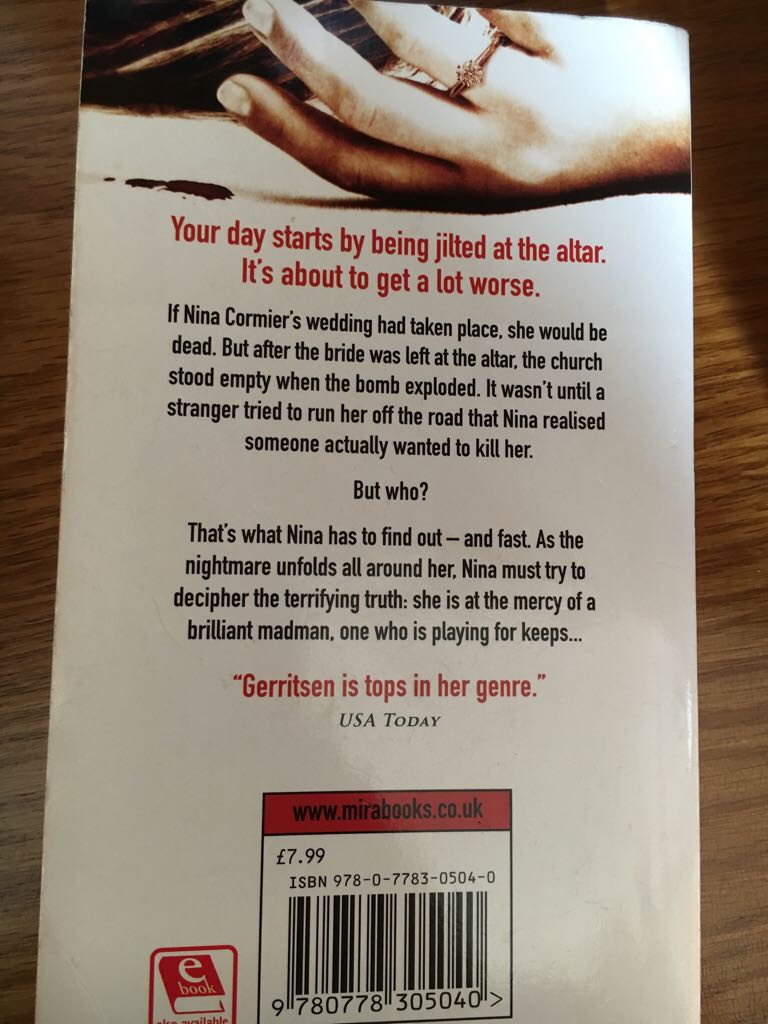 Keeper Of The Bride - Tess Gerritsen (- Paperback) book collectible [Barcode 9780778305040] - Main Image 2