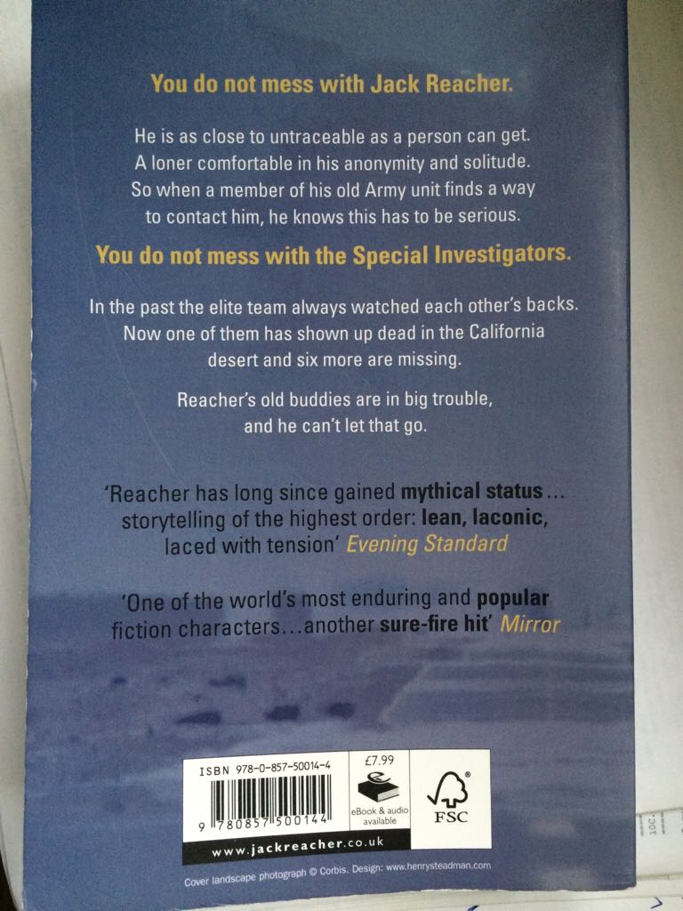 Bad Luck and Trouble - Lee Child (Bantam Books - Paperback) book collectible [Barcode 9780857500144] - Main Image 2