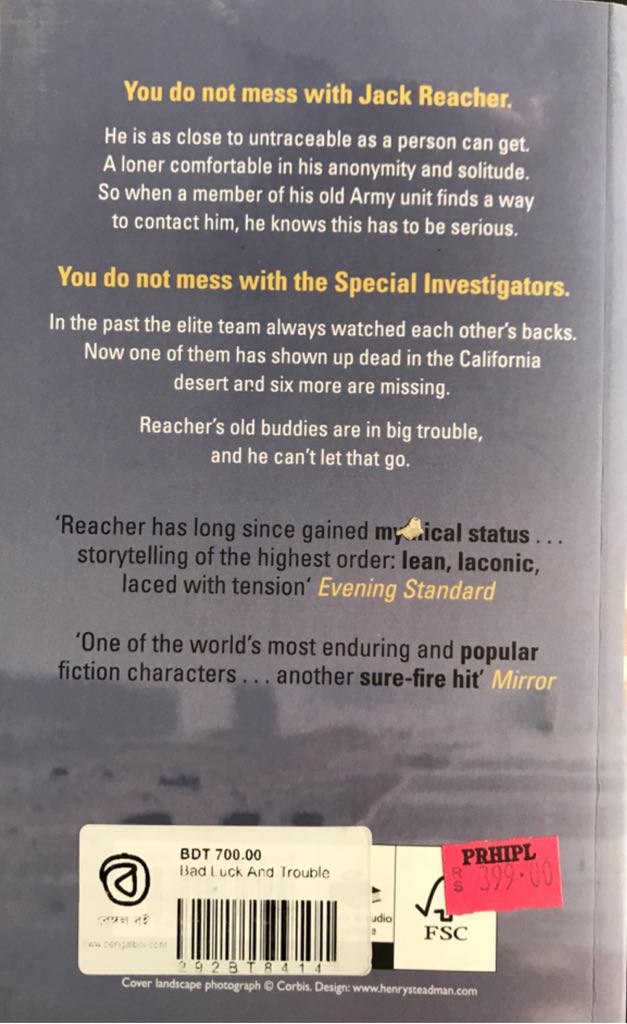 Bad Luck and Trouble - Lee Child (Bantam Books - Paperback) book collectible - Main Image 2