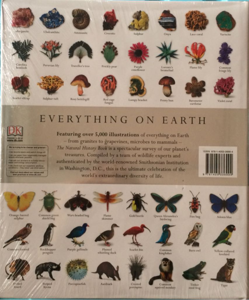 The Natural History Book - Various Authors (Dorling Kindersley - Hardcover) book collectible [Barcode 9781405336994] - Main Image 2