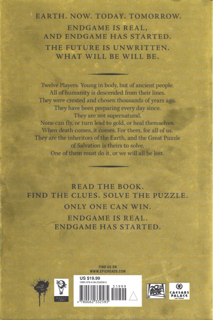 Endgame: The Calling - James Frey (HarperCollins Publishers - Hardcover) book collectible [Barcode 9780062332585] - Main Image 2