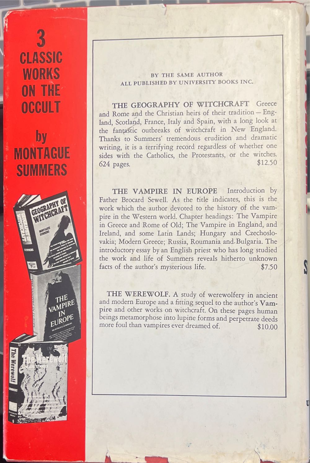 The History of Witchcraft and Demonology - Montague Summers (University Books Inc. - Hardcover) book collectible [Barcode 1555218067] - Main Image 2