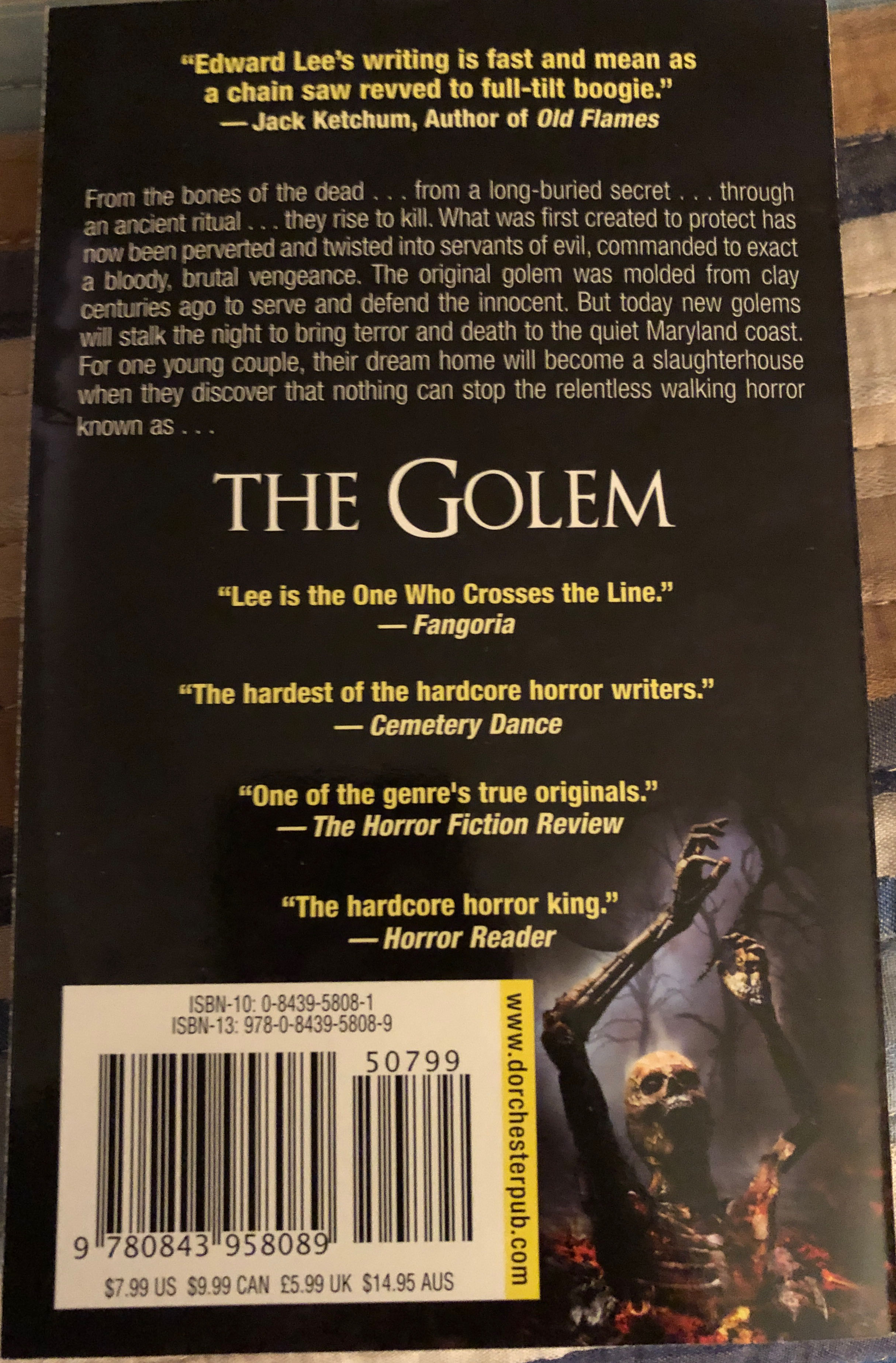 The Golem - Edward Lee (Leisure Fiction - Paperback) book collectible [Barcode 9780843958089] - Main Image 2