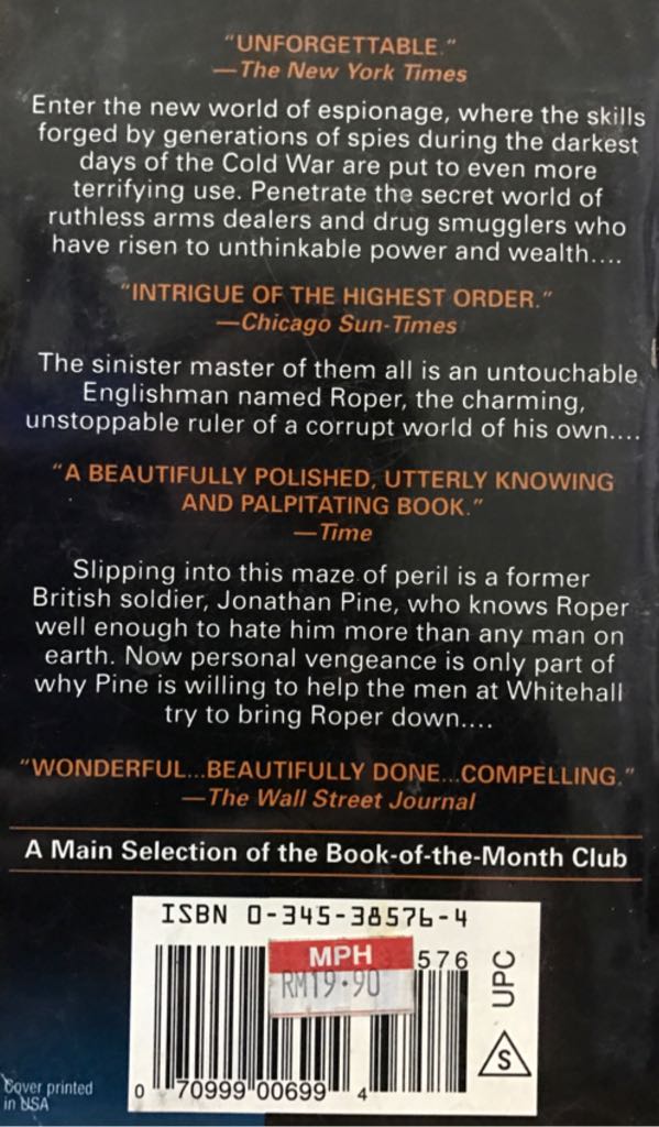 The Night Manager - John le Carré (Ballantine Books - Paperback) book collectible [Barcode 9780345385765] - Main Image 2