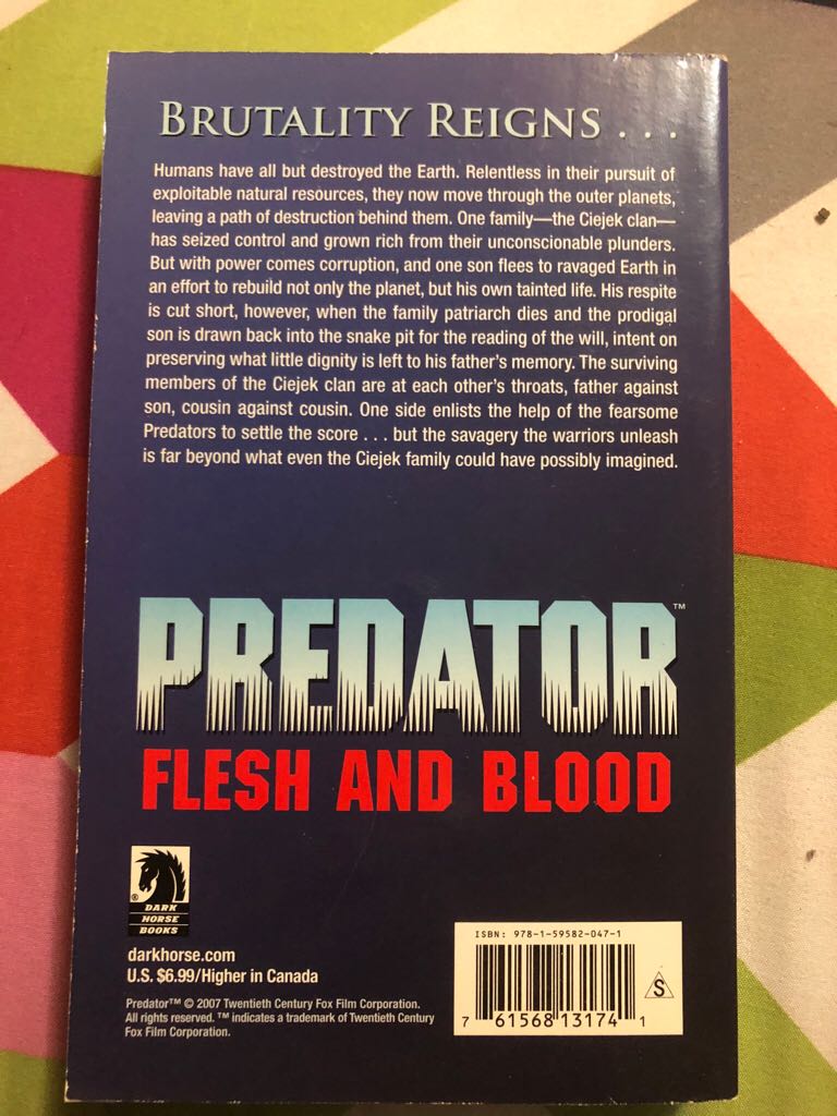 Predator: Flesh And Blood - Michael Jan Friedman (Dh Press - Paperback) book collectible [Barcode 9781595820471] - Main Image 2