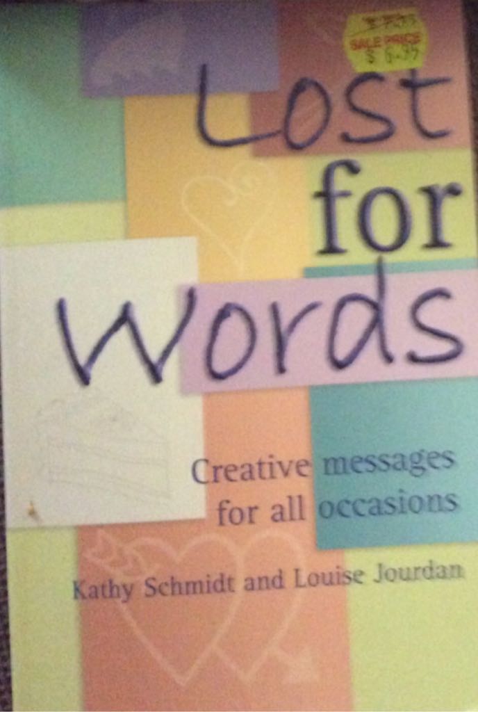 Lost For Words - Kathy Schmidt (Fiona Schulz - Paperback) book collectible [Barcode 9781741103144] - Main Image 1