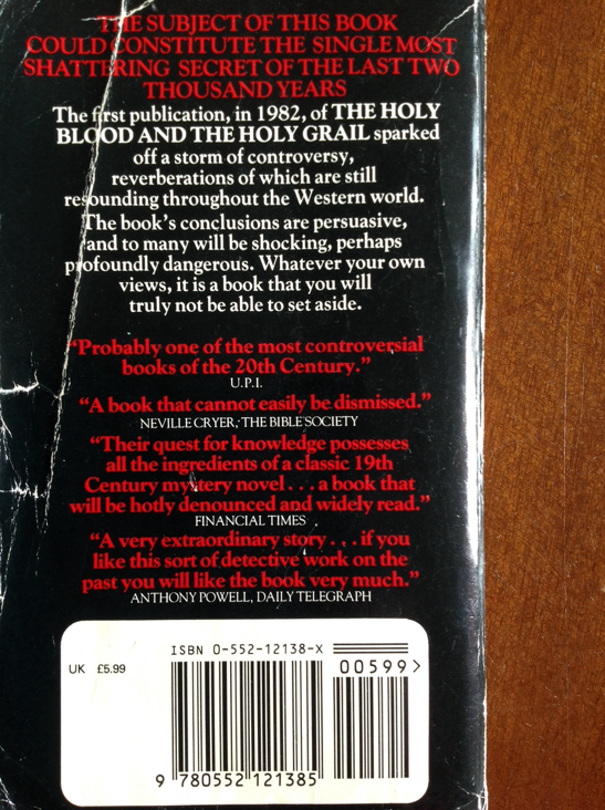 The Holy Blood and the Holy Grail - Michael Baigent (Corgi - Kindle) book collectible [Barcode 0099682419] - Main Image 2