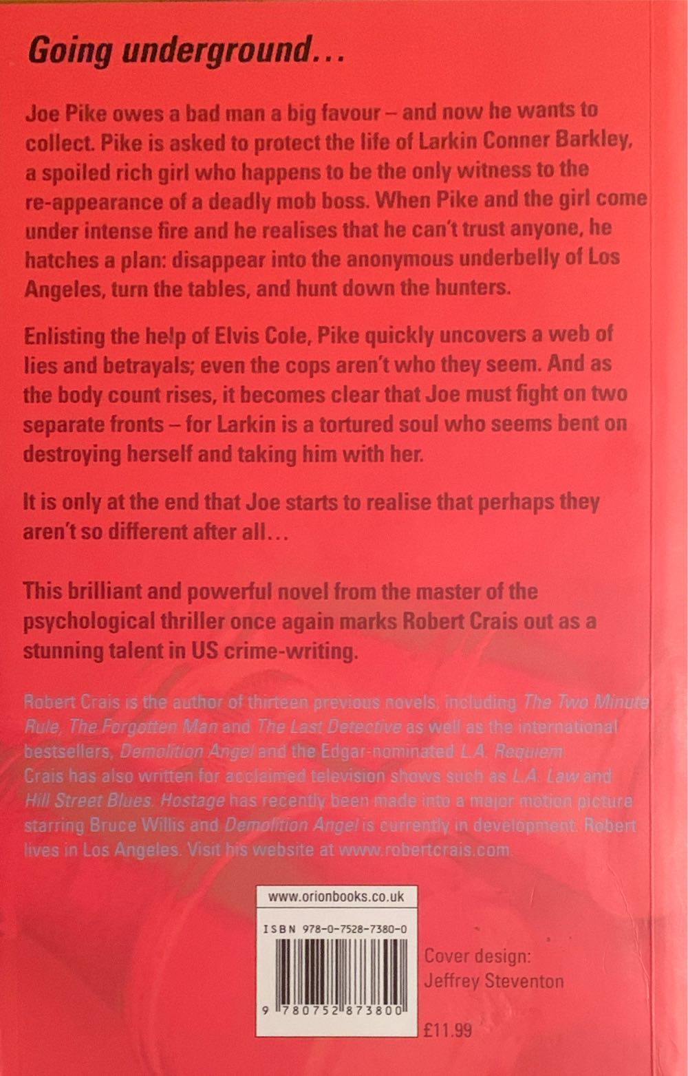 The Watchman - Robert Crais (Orion - Trade Paperback) book collectible [Barcode 9780752873800] - Main Image 2