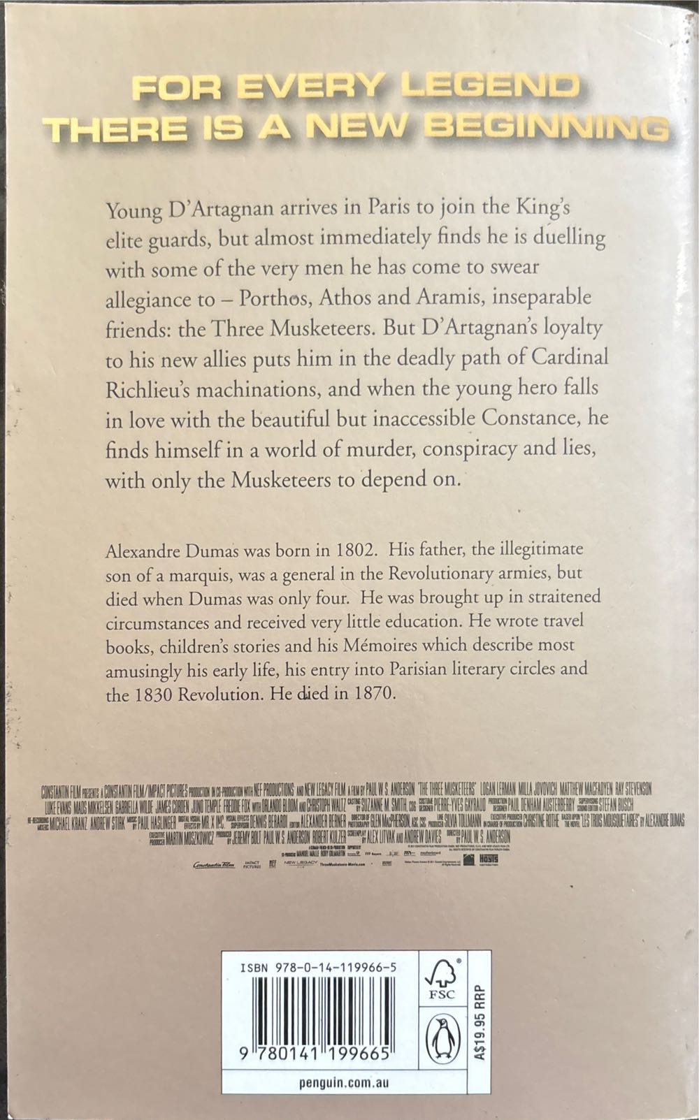 The Three Musketeers - Alexandre Dumas (Penguin Classics) book collectible [Barcode 9780141199665] - Main Image 2