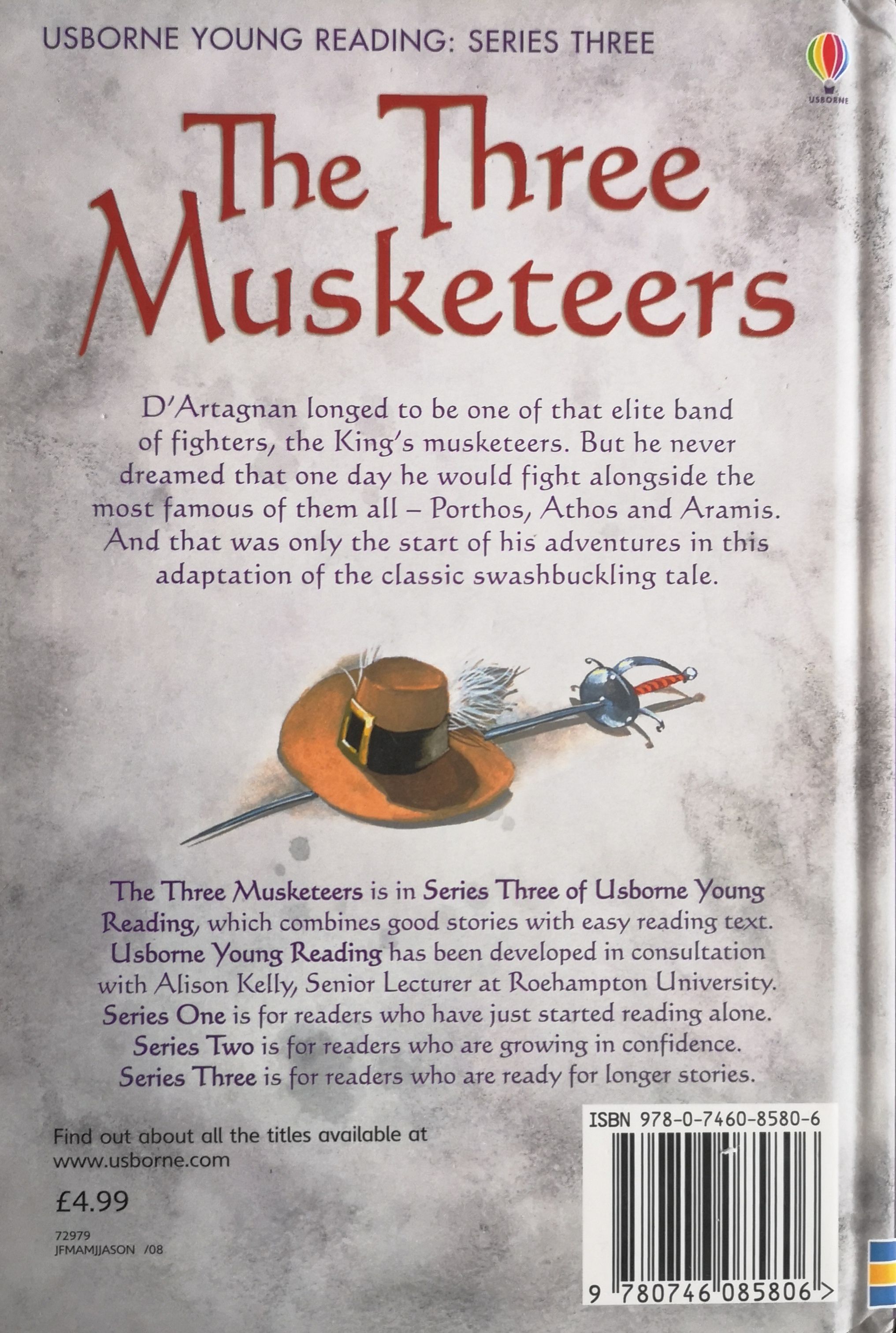 UYR (#3): The Three Musketeers - Alexandre Dumas (Usborne Paperback) book collectible [Barcode 9780746085806] - Main Image 2