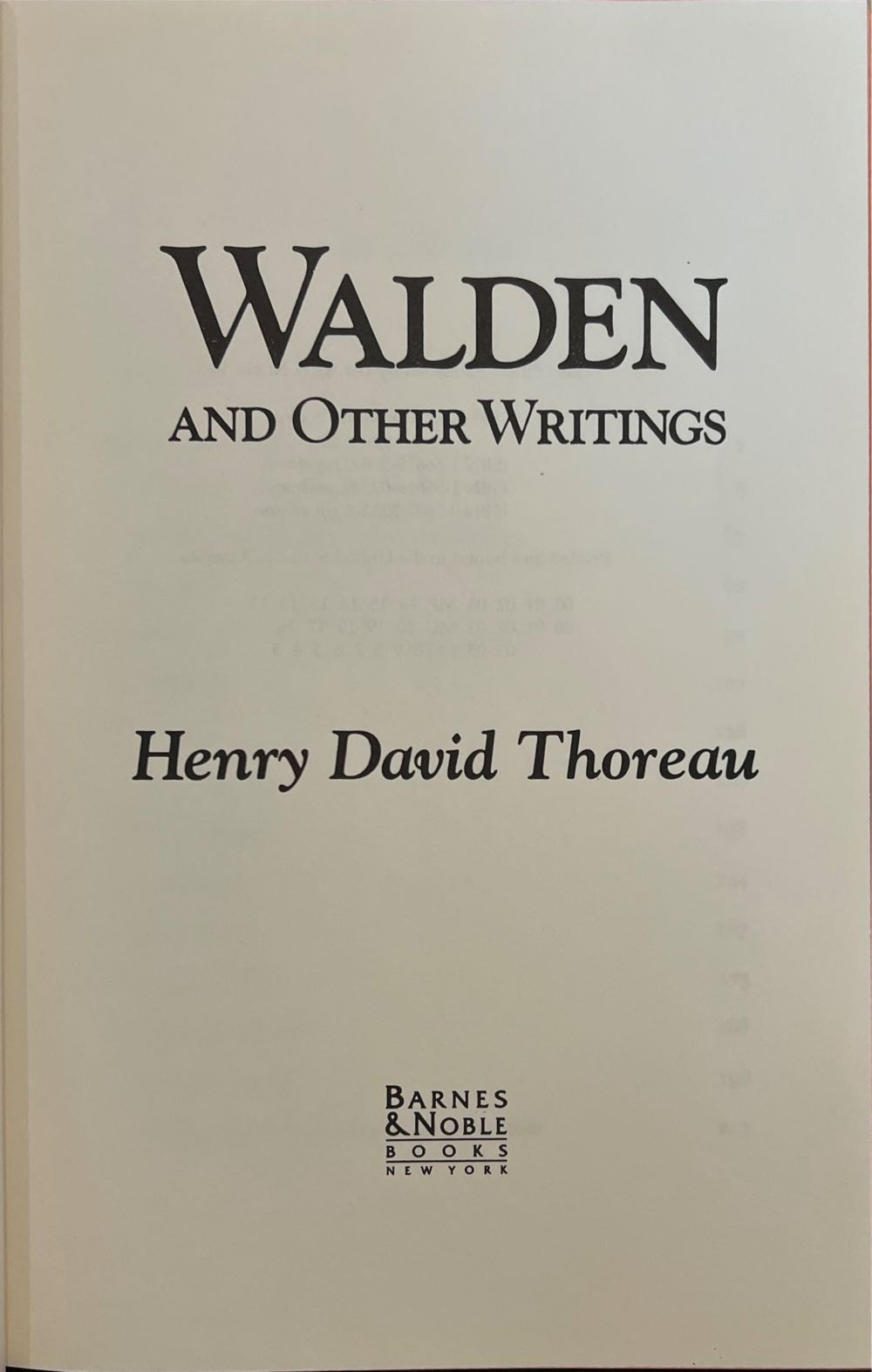 Walden And Other Writings - Henry D Thoreau (Barnes & Noble, Inc. - Hardcover) book collectible [Barcode 9781566193061] - Main Image 2