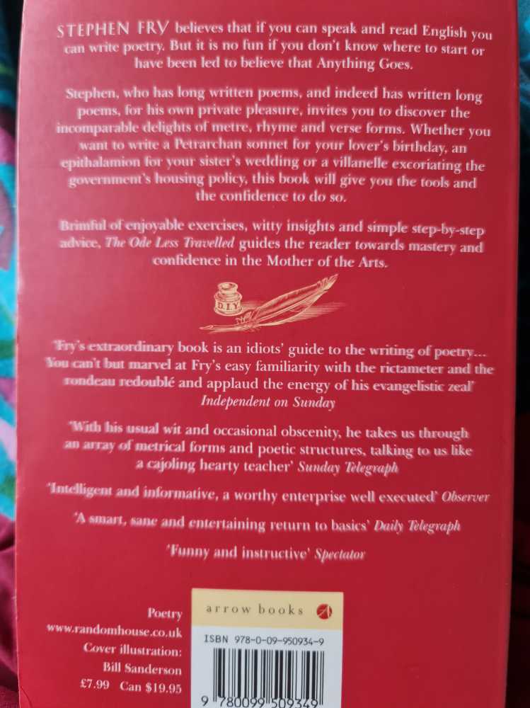 The Ode Less Travelled - Stephen Fry (Arrow - Paperback) book collectible [Barcode 9780099509349] - Main Image 2