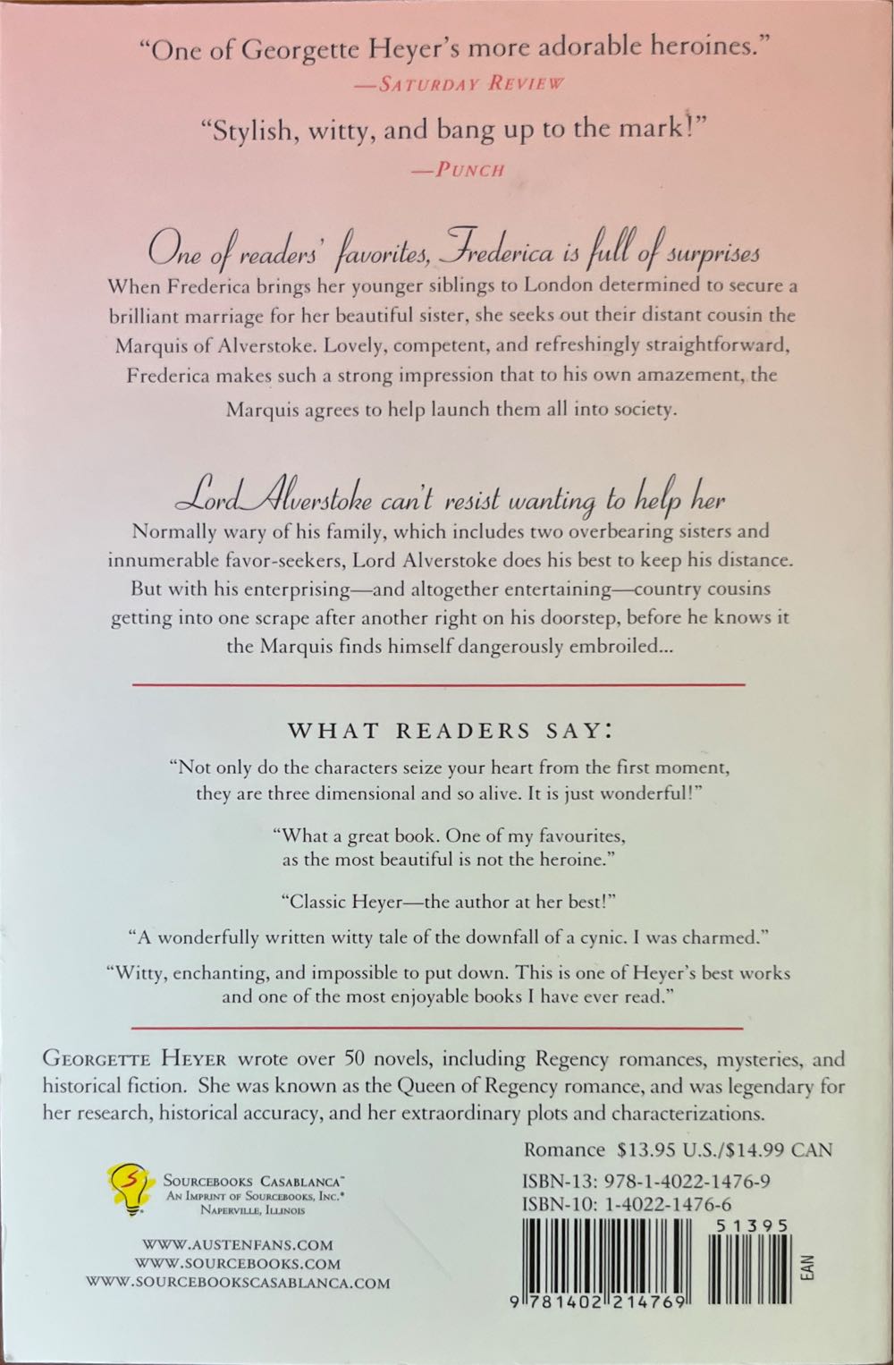 Frederica - Georgette Heyer (Sourcebooks Casablanca - Paperback) book collectible [Barcode 9781402214769] - Main Image 2