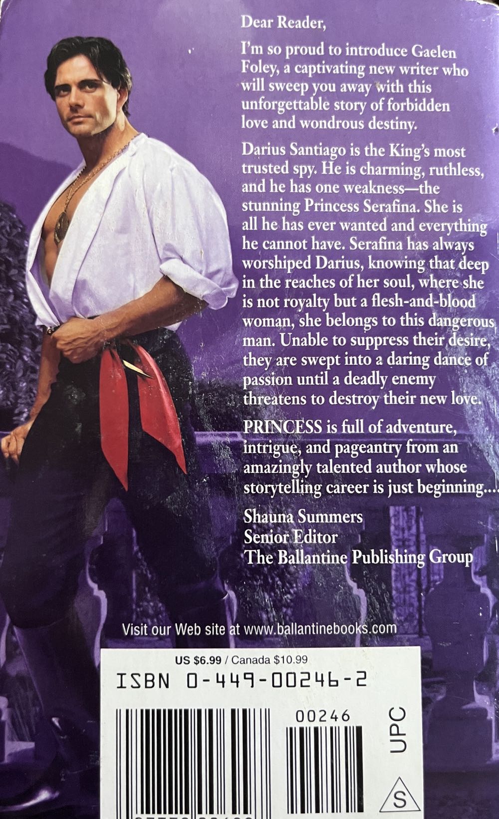 Princess-discarded - Gaelen Foley (Ivy Books - Paperback) book collectible [Barcode 9780449002469] - Main Image 2