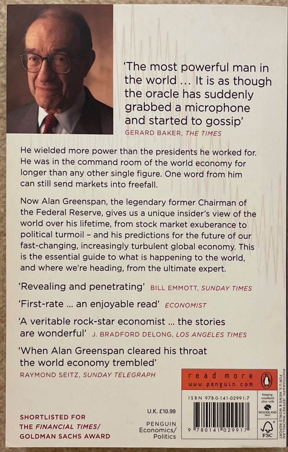 The Age Of Turbulence - Alan Greenspan (Penguin - Paperback) book collectible [Barcode 9780141029917] - Main Image 2