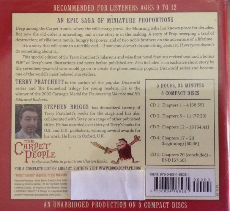 The Carpet People  (Listening Library - Audiobook) book collectible [Barcode 9780804168281] - Main Image 2
