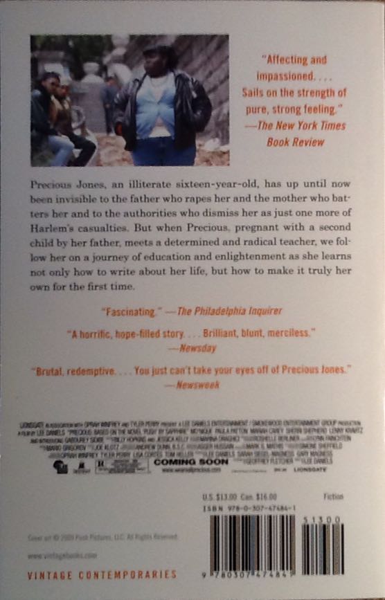 Precious - Based On The Novel PUSH - Sapphire (Vintage - Paperback) book collectible [Barcode 9780307474841] - Main Image 2