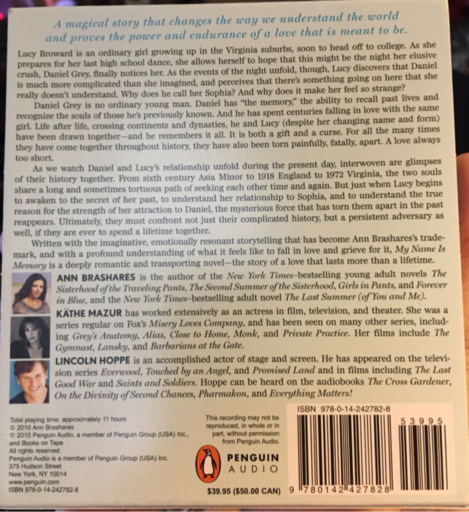 My Name Is Memory  book collectible [Barcode 9780142427828] - Main Image 2