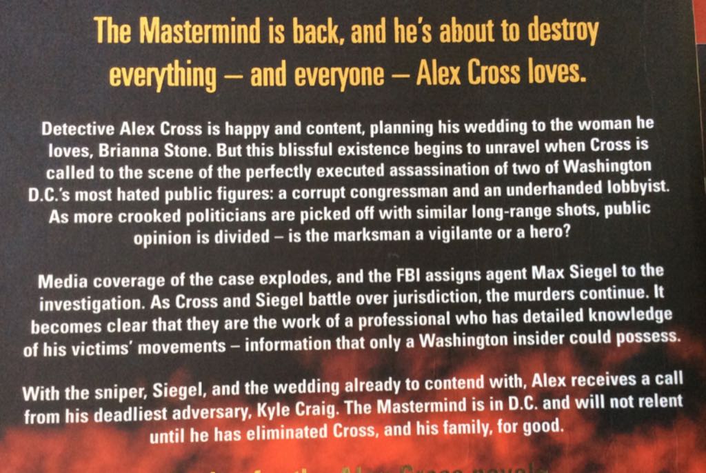 Patterson, James - Cross Fire - James Patterson (Century London - Paperback) book collectible [Barcode 9781846054594] - Main Image 2